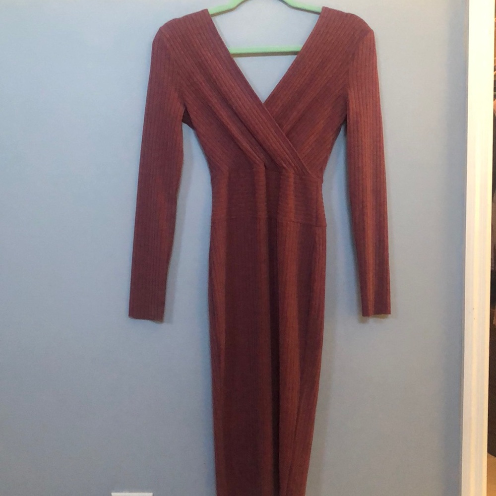 Red ribbed Nordstrom dress